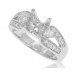 0.65 CT Round Cut Diamond Semi Mount Engagement Ring 14 K